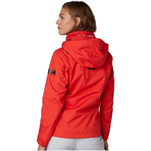 2021 Helly Hansen Womens Hooded Crew Mid Layer Jacket Alert Red 33891